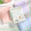 A7 80 Sheets Portable Pocket Notebook Simple Loose-leaf Square Notepad Horizontal Line Inner Page Memo Pad Diary Book