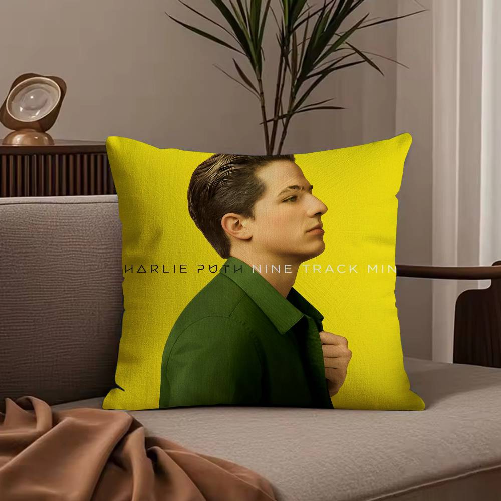 Singer C-Charlie PuthS Pillow Case Anti-dustmite Pillowcase Invisible Zipper Silky Short Plush Sofa Cushion Cover
