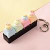 Cute Sticker DIY Button Squeeze Toy Keychain - Stress Relief Pendant