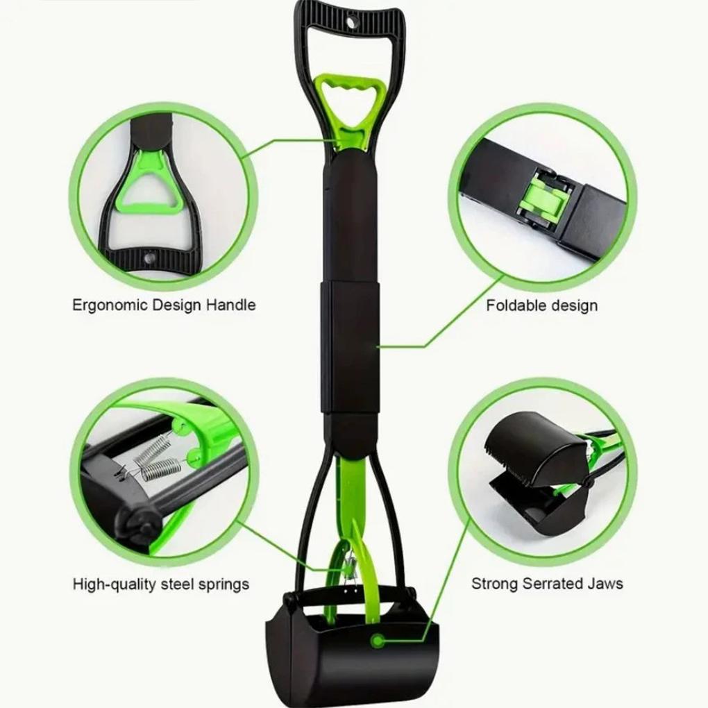 Dog Poop Scooper for Cleaning Medium and Large Pet Waste or Garden Waste, No Need to Bend Pet Cleaning Tools