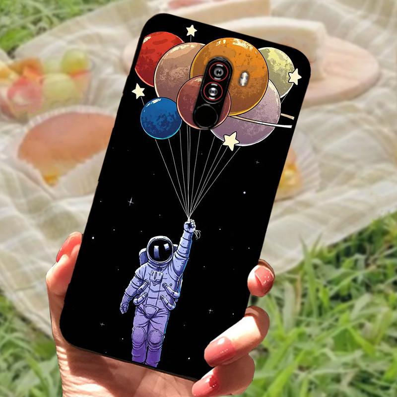 For Xiaomi Mi Pocophone F1 Case Cover PocoF1 Silicone Soft Marble Black Bumper Funda Coque for Xiaomi Poco F1 Poko Protective