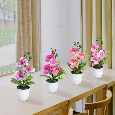 Neue künstliche Orchideen Falsche Schmetterlingsorchideen Bonsai Außen Innen Büro Topfpflanzen Familie Hochzeiten Party Dekorationen