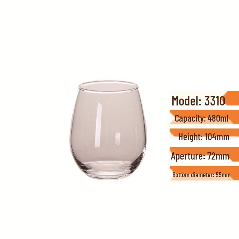 Egg-Shaped Glass for Water, Milk, Juice, Beer, or Cocktails