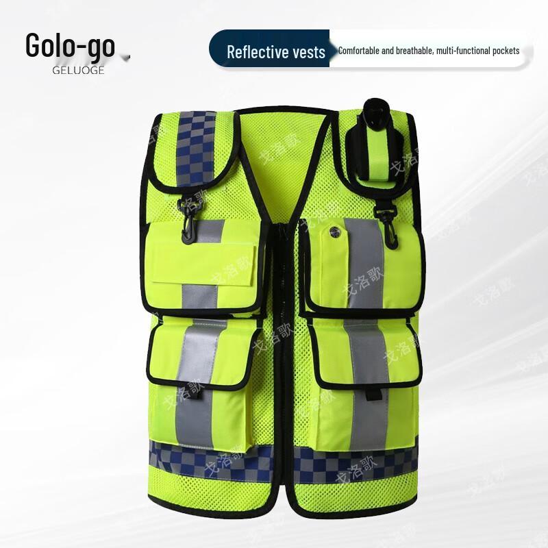 Goluoge Multi-Pocket Reflective Safety Vest