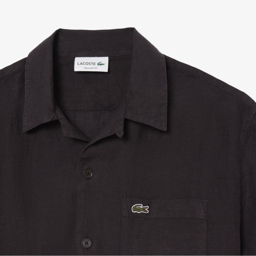 [Lacoste] Men's Hawaiian Collar Linen Short Sleeve Shirt CH2339-56G3LA