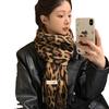 Niche Design Sweet and Cool Retro Leopard Print Tassel Scarf for Women New Millennium Hot Girl Style Autumn and Winter Thickened Shawl
