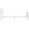 Metal Bed Frame with Headboard and Footboard White 90x190 cm