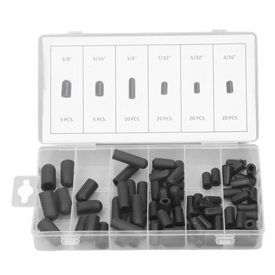 80 st Vakuumsugproppssortimentskit Gummi Högtemperaturbeständig Läckagesäker Vakuumsugpropp 5/32 tum till 3/8 tum Svart