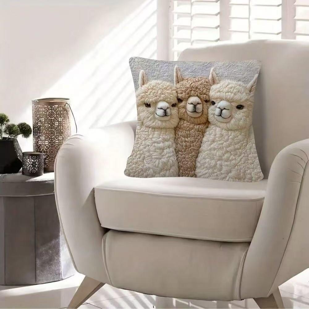 45cm Pillow Case Elephant Print Vintage Cushion Cover Flower Bird Sheep Bohemian Style Decorative Pillowcase Bedroom Accent