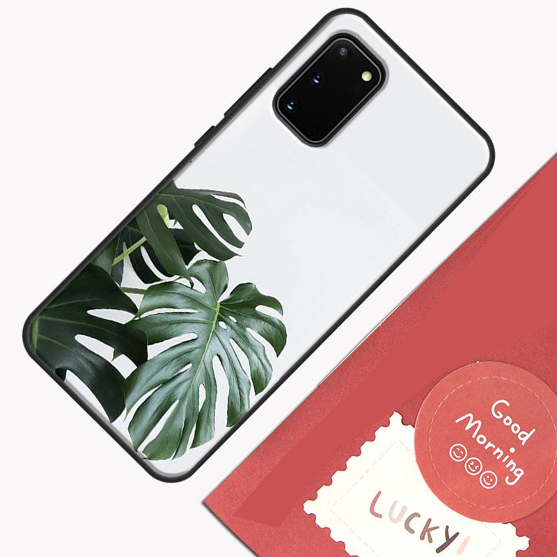 Leaves Monstera Green Phone Case For Samsung Galaxy S24 S26 Ultra S20 S21 S22 S23 S25 Plus S10 S25 FE Cover Shell