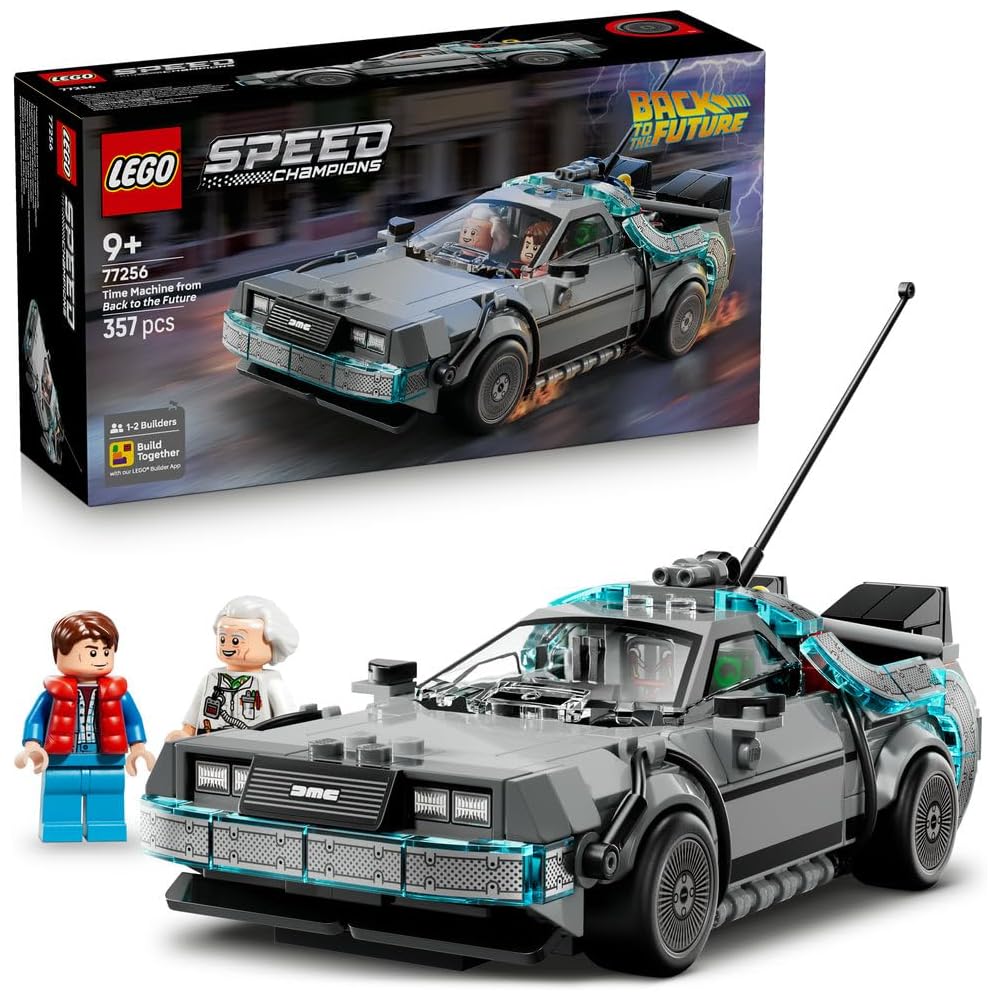 LEGO Speed Champions Back to the Future Time Machine Toy Building Set for Kids 9-11 Years Old