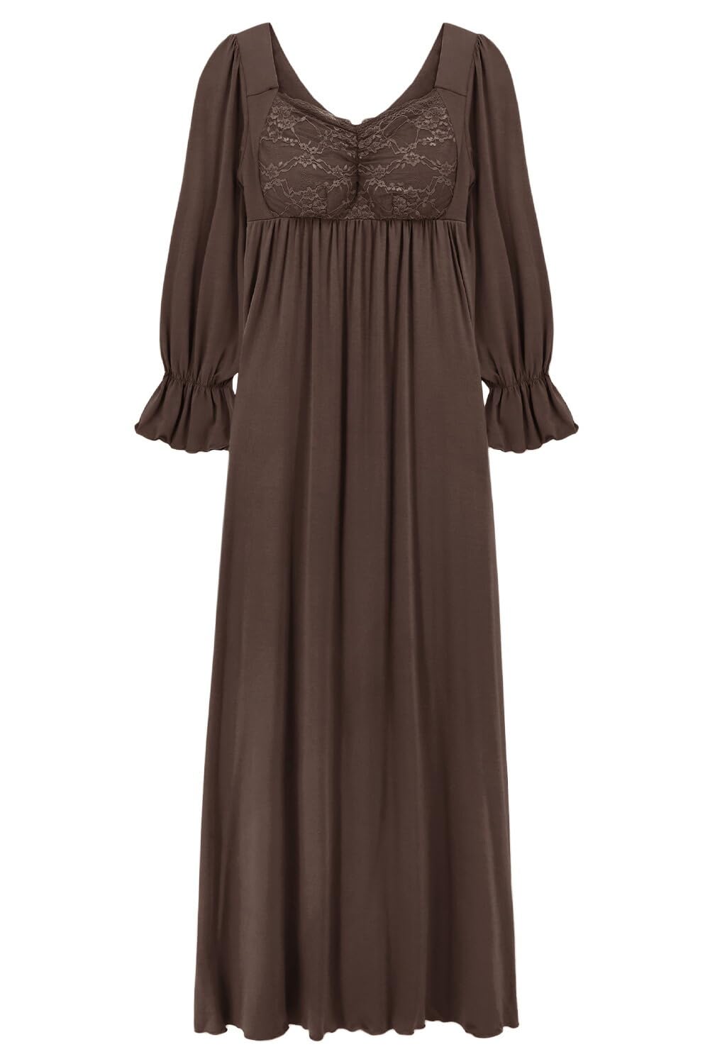 

платье с интегрированным ночным макси для какао-коричневого [Two Hatch] Цельный бюстгальтер, рукава, длина, без косточек, чашки, для кормления, для беременных, 8816, 75M,