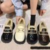 31-46 Large Size Autumn and Winter Mary Jane Women's Flat-bottomed Fluffy Shoes 2025 Non-slip Outer Wear 43 Velvet Warm Cotton Shoes 44
