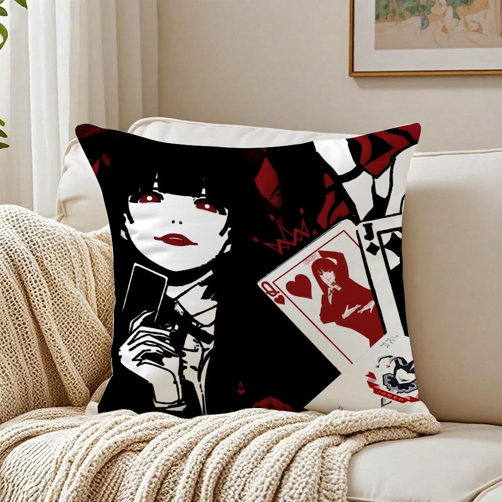 Japanese anime hot KKakegurui YYumeko Jabami Cushion Cover Pillowcase Antidustmite living Room Sofa Decor Cushion Room