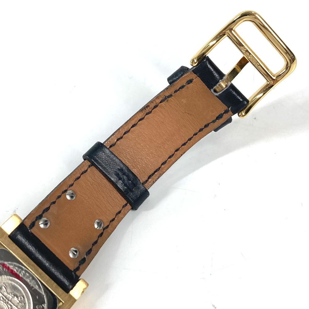 HERMES Medor Quartz Bracelet Watch Watch Clock Wristwatch Leather Black