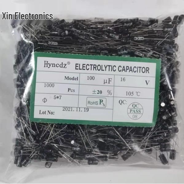 16V 100uF Aluminum Electrolytic Capacitor - Original, Authentic, Large Stock Available