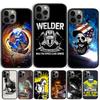 Welder Welding Hot Metal Worker Phone Case For iPhone 17 Air 15 16 Cover 11 13 14 Pro Max 12 Plus Max Fundas
