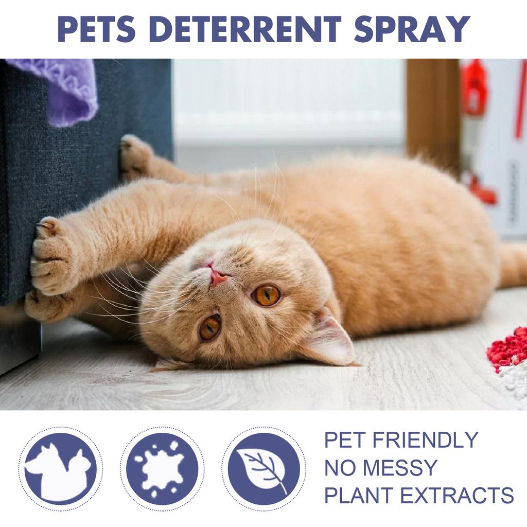 Pet Scratch Prevention Spray, No-go Area Setting and Expulsion Spray for Preventing Cats and Dogs from Scratching Doors and Sofas and Biting