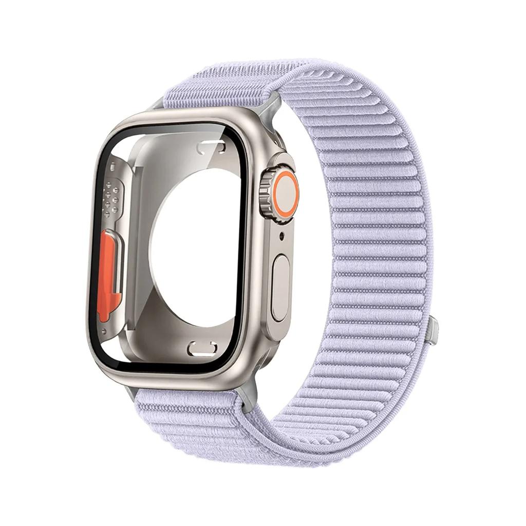 Armband+Hülle Für Apple Watch S11 10 9 8 7 6 5 4 Nylon Sportband Glas+Vollständige Abdeckung Bumper Für Iwatch 46 45 44 40 41mm Armband