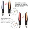 New Motorcycle 24LEDs High Bright Amber Turn Signal Indicator Light Front Rear White Day Running Light Flowing Red Brake Lamps