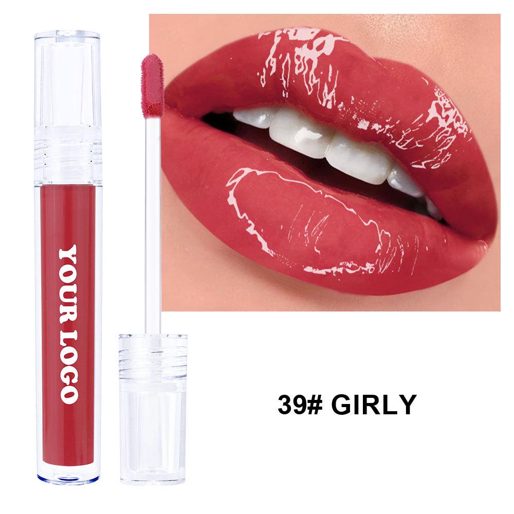 Border-Free Clear Mirror Lip Gloss/Lip Jelly - Non-Stick, Long-Lasting, Plumping Gloss.