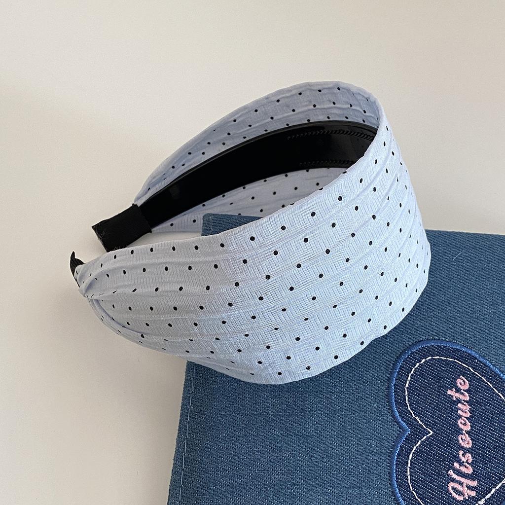 Korean Spring and Summer Fresh Wide-edged Polka Dot Headband Women's  New Pressure Hairpin Fashion Headband Hair Accessories