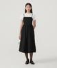 Covernat Woman Shirred Flare Sleeveless Dress Black