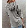 Autumn and Winter Casual Loose Solid Color Women's Hoodie Sweatshirt