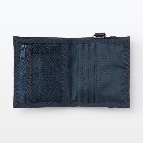 MUJI Polyester Travel Wallet Navy Approx. 11 X 9.5cm Ohg83a3s