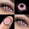 Eyeshare 2pcs Cosplay Gray Contact Lenses Cos Ex Machina Accessories Anime Role Playing Makeup Lens Red Crazy Softlens