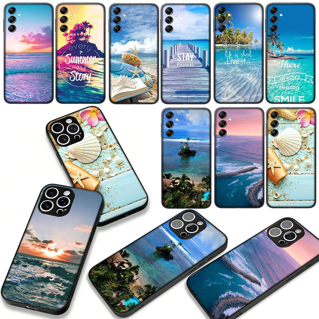 Mountain Sea Beach Travel Case for Motorola Moto G04 G13 G14 g45 G22 G23 G20 G32 G34 G35 G64 G82 G84 G53 G60 G72 E14 E15 E13