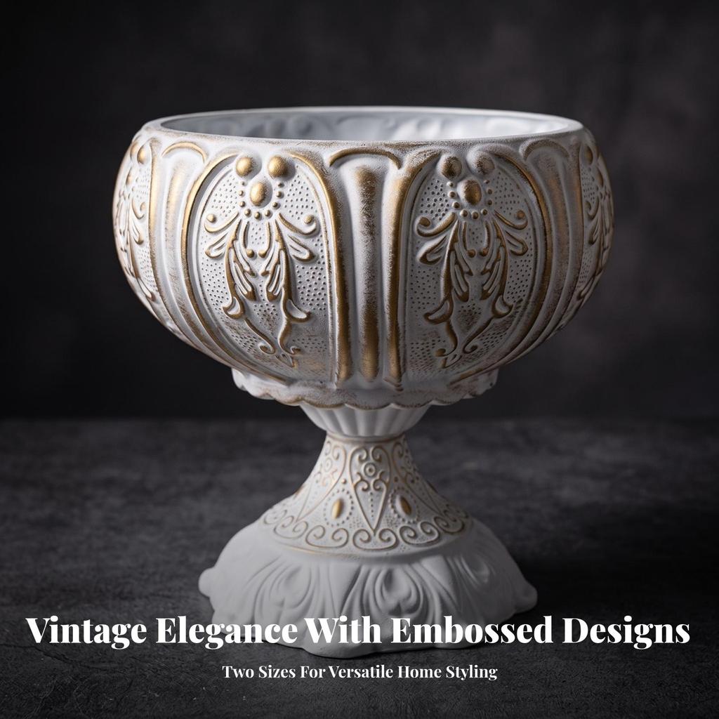 Decorative Pedestal Vase Vintage with Ornate Vessel Traditional