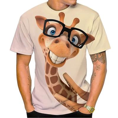 Sommer Lustige Giraffe 3D Druck T-Shirts Streetwear Männer Frauen Mode Harajuku Casual Übergroßen Oansatz T-shirt Tees Tops Kleidung