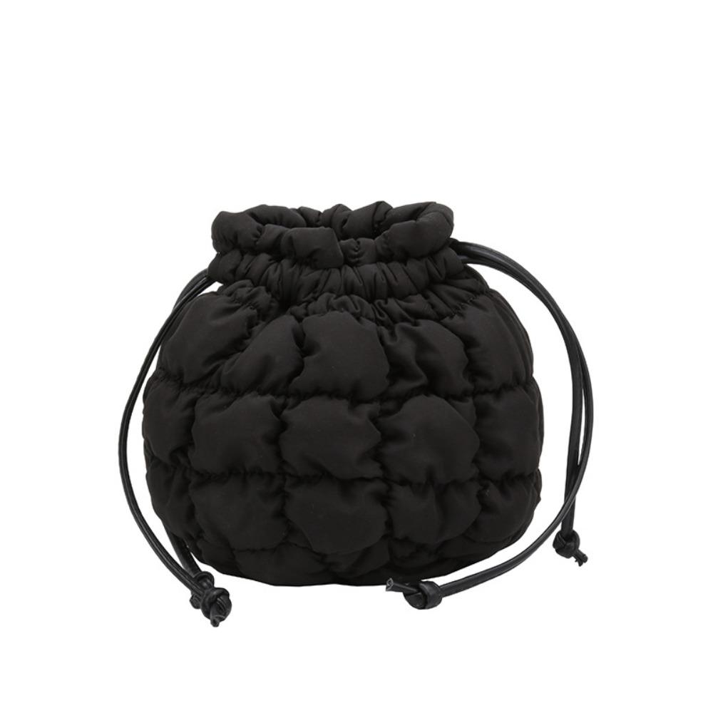 Handbag Drawstring Bucket Bag Korean Style Cloud Bag Casual Nylon Shoulder Bag  Women