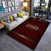 "Tappeto Rosso con Logo Arsenal e Design Alloro Dorato per Arredamento Casa" Adatto per l'uso come antiscivolo per divani di soggiorno e camera da letto