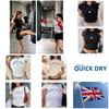 Women Crop Tank Tee T-Shirt UK England British Britain United Kingdom MMA Boxing Muay Thai Short Sleeve National Flag Print Training Fitness Workout