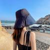 Fisherman Hat Summer Wide Brim Sunshade Cap With Adjustable Face Mask For Beach And Outdoor Activities