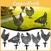 Art Chicken Statues Backyard Lawn Stakes Hen Yard Decor Garden Ornament Decor