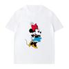Summer New Cartoon Disney Mickey Mouse Print Couple T-shirt For Men Women Short-sleeved O-neck Tees Casual Sports Oversized  Top