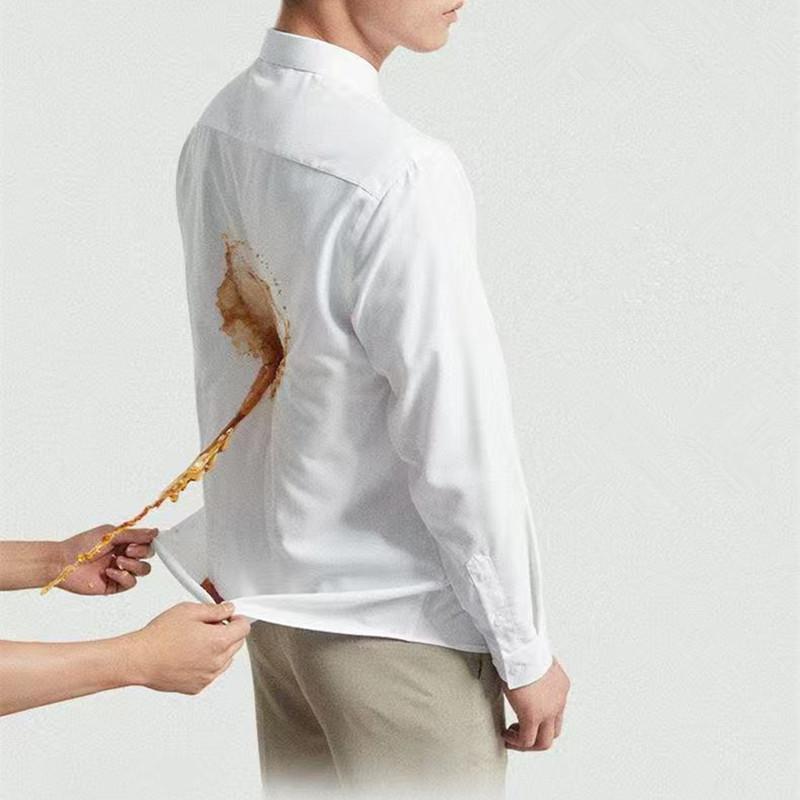 High Quality Mens Business Shirts Long Sleeve Causal Waterproof Soft Wrinkle-free Oil-proof No Ironing Slim Fit White Man Clothe