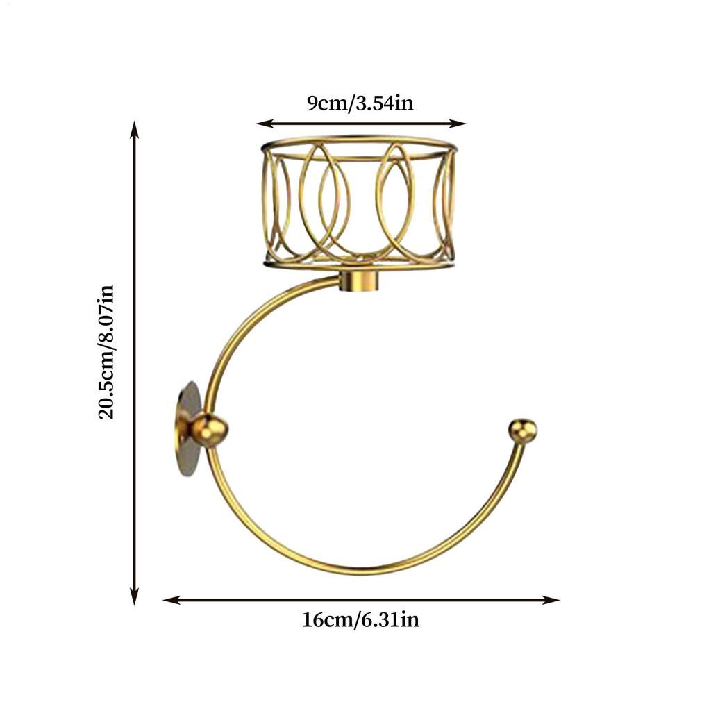 Decorative Towel Hooks With Candle Holder Wall Mounted Hand Towel Ring Heavy Duty Rustic Hook For Dormitory Bedroom Kitchen