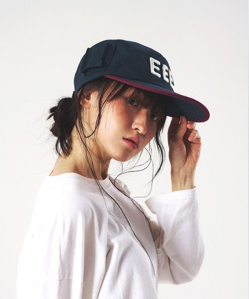 Eldu Pocket Camp Cap Navy/Burgundy