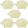 Ohe Dish Sponges, White, 7.3cm X 11cm X 3.5cm, Cf Kitchen Sponges, Sheep Design, Fluffy and Gentle Cleaning, Set of 5