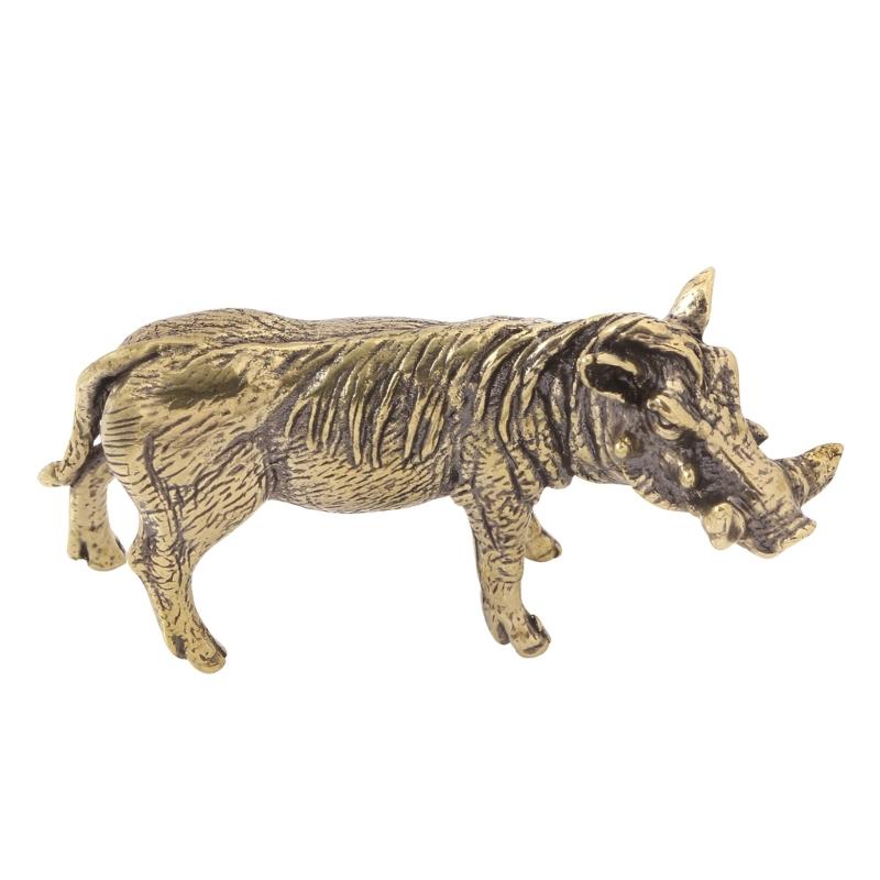 

Solid Metal Fierce Swine Statue Detailed Animal Figure Perfect for Shelf or Desk Decoration 1