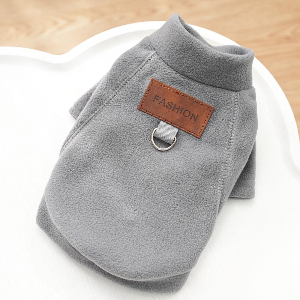 Hot-selling Pets Medium and Large Dogs, Cats, Autumn and Winter Clothes, Fleece and Fleece Bottoming Shirt, Outer Wear Can Pull Teddy