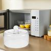 Glass Microwave Cover Microwave Glass Splatter Cover Plate Splatter Guard Easy Grip Handle Clear Cake Dome kitchen Food Cloche