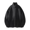 New Men's Hoodie With A Textured Stand-up Collar, Zipper Jacket, Knitted Double-layer Twisted Cardigan