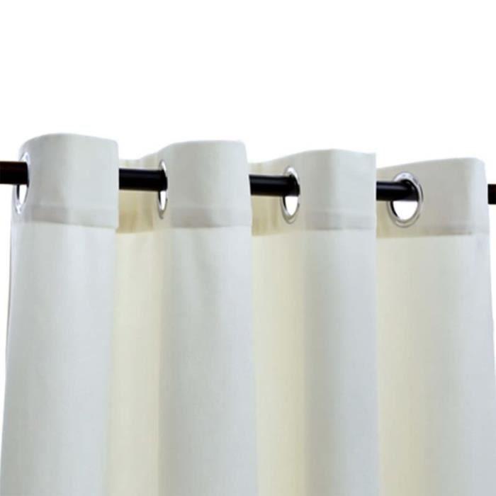 Rideau occultant - vidaXL - Velours Crème - 290x245 cm - Anneaux métalliques - Intérieur