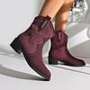 Suede Women Snow Ankle Boots Chunky Shoes Winter 2025 Trend New Fashion Chelsea Boots Outdoor Elegant Goth Pumps Botas Mujer