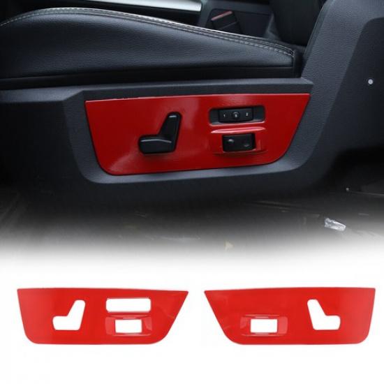 

2X Red Electric Seat Adjustment Panel Trim for Dodge Ram 1500 10-17 Accessories